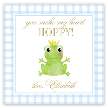 blue frog prince valentine printable