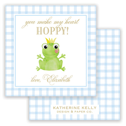 blue frog prince valentine printable