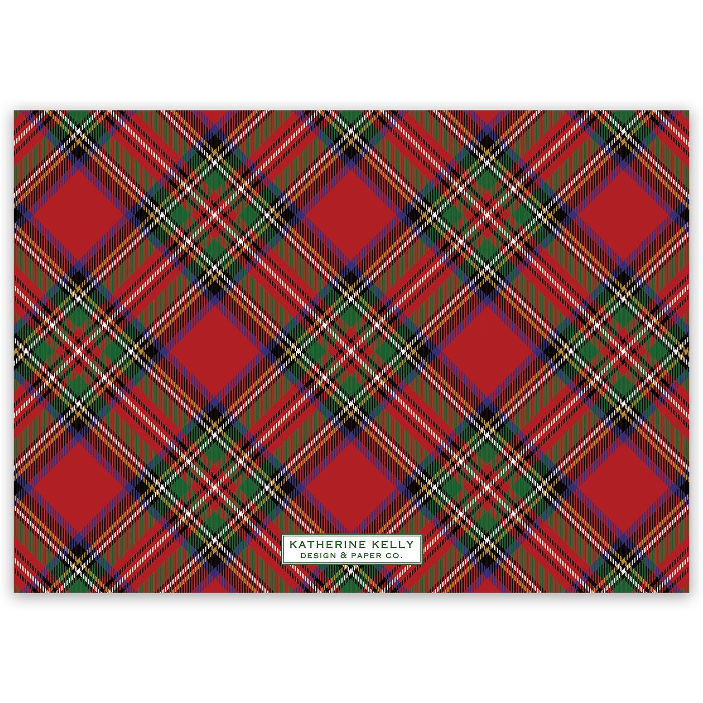 christmas tartan landscape holiday card